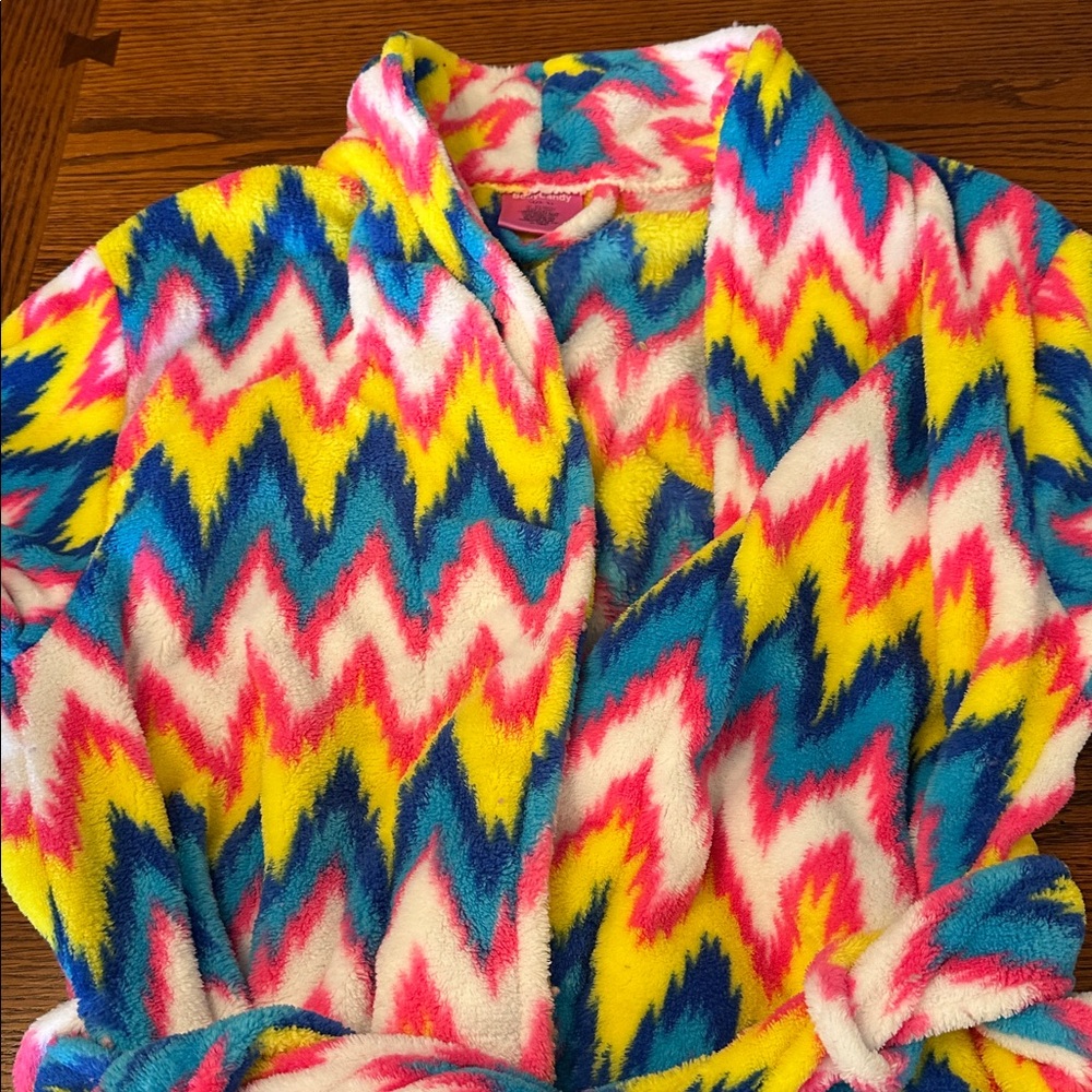 Women’s Body candy, Colorful Zigzag Patterned Robe size XL - Picture 2 of 7